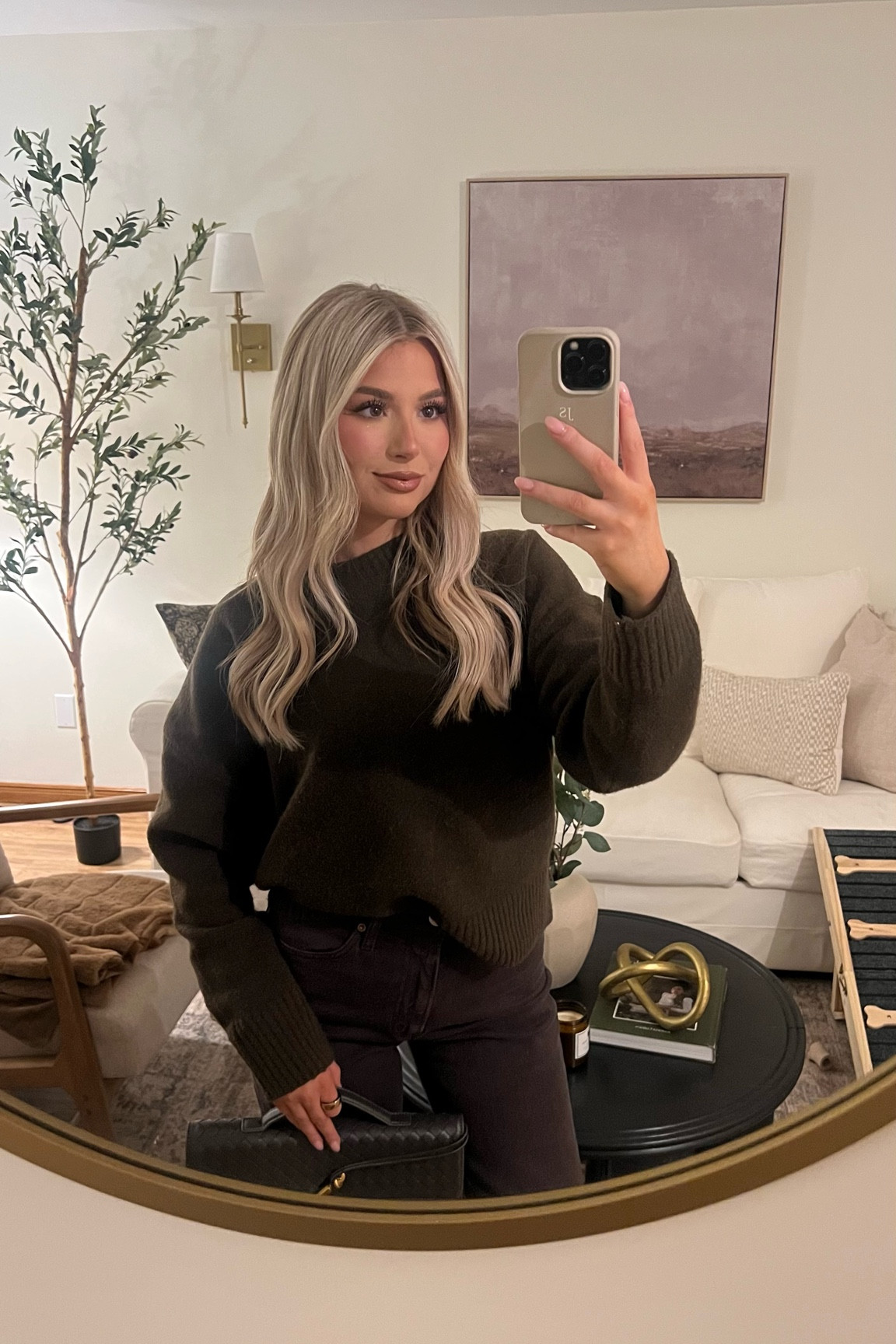 outfit of the night🤎 
Sweater is Zara!

#LTKcanada #LTKbeauty #LTKstyletip