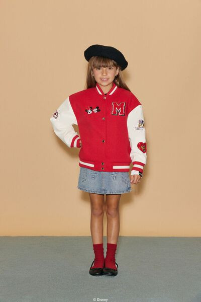 Girls Mickey & Friends Varsity Jacket (Kids) | Forever 21