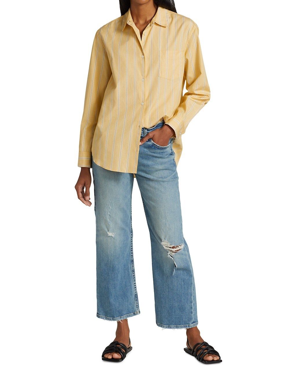 Kristen Stripe Cotton Shirt | Saks Fifth Avenue