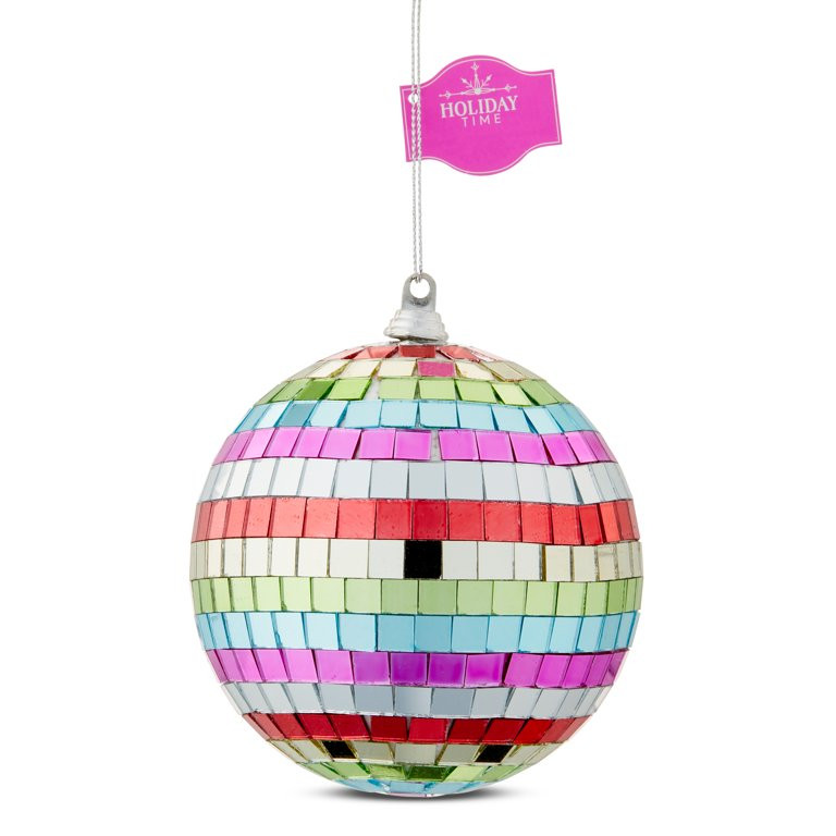 Multi Color Disco Ball Hanging Ornament, 4 inch - Walmart.com | Walmart (US)