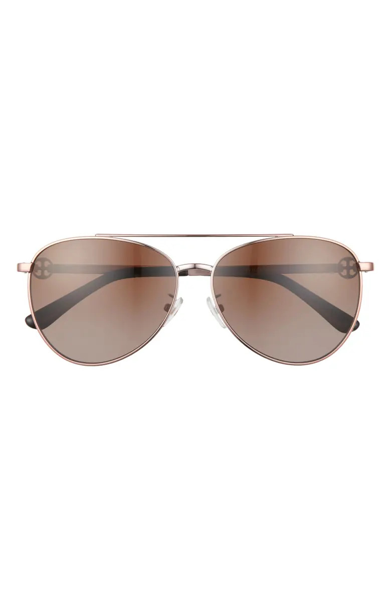 58mm Gradient Polarized Pilot Sunglasses | Nordstrom | Nordstrom