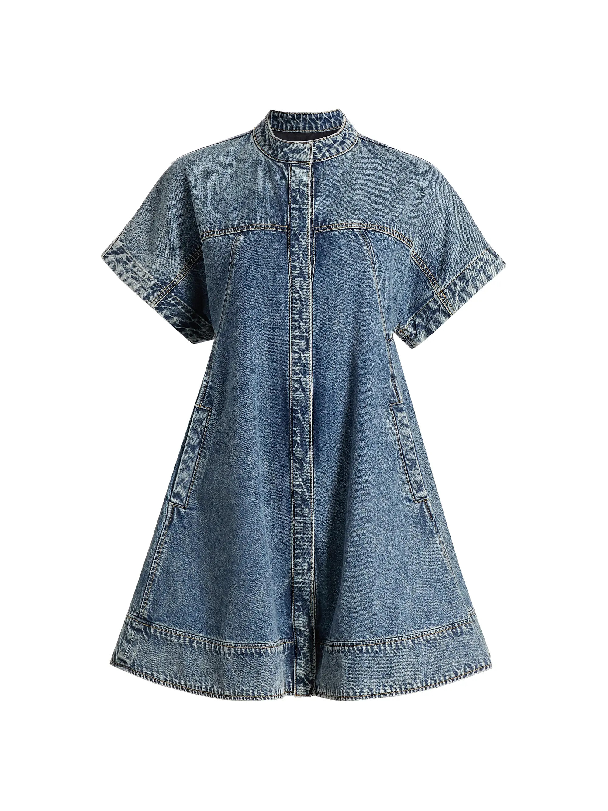 3.1 Phillip Lim Lightweight Cotton Denim Trapeze Minidress | Saks Fifth Avenue | Saks Fifth Avenue