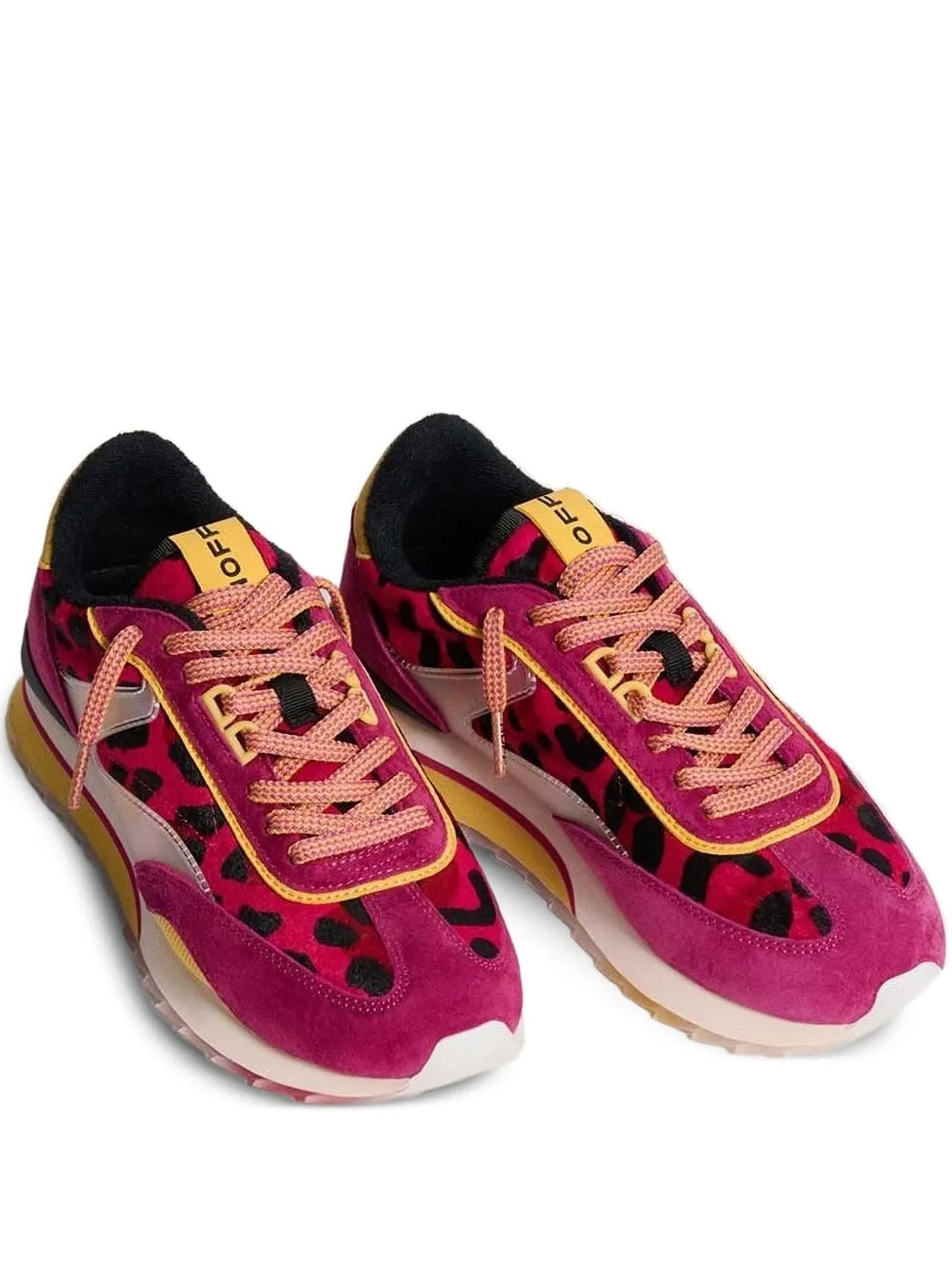Hoff Lady Art leopard-print panelled sneakers - Pink | Farfetch Global