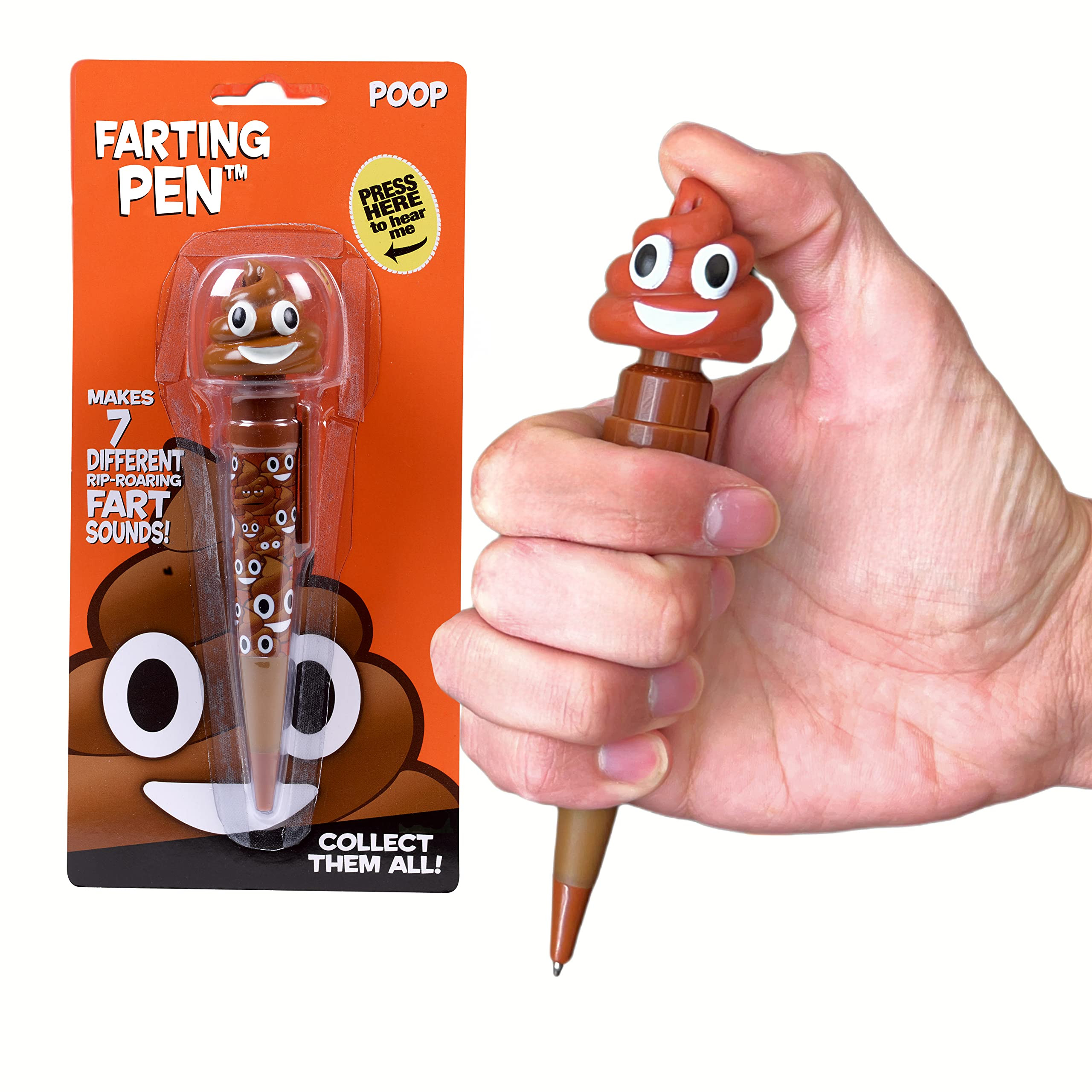 Farting Poop Pen - 7 Funny Sounds, Funny Poop Gifts, Kids Party Supplies, Hilarious Pens for Coworke | Amazon (US)