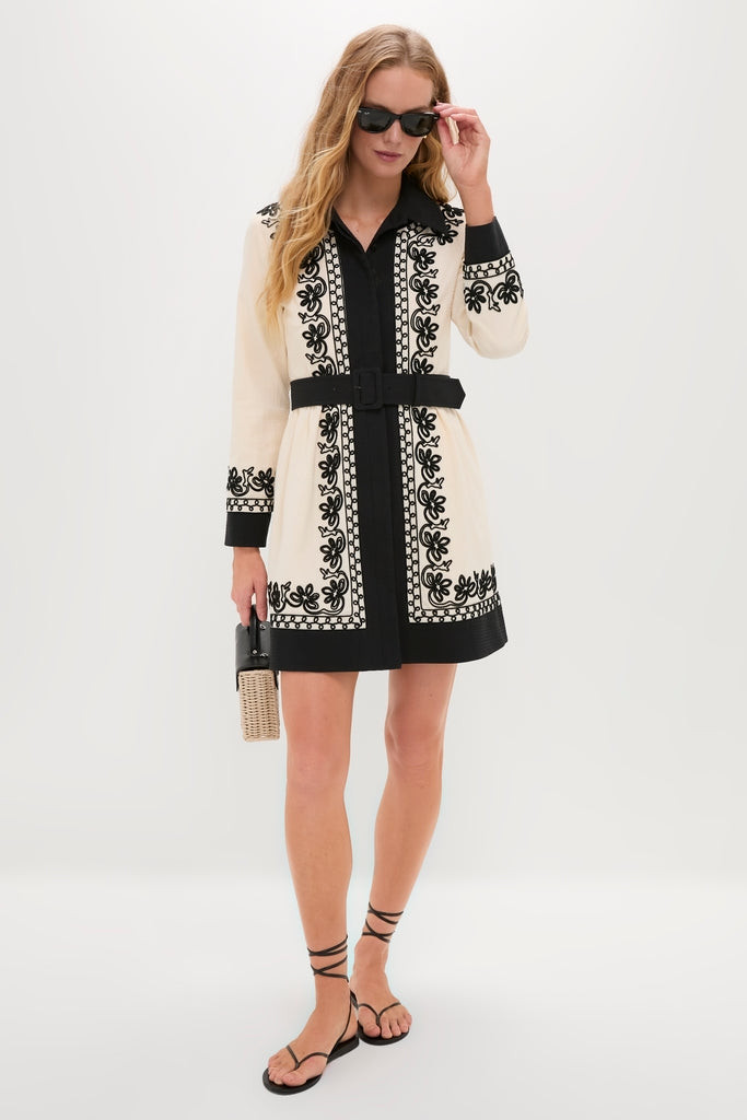 Soutache Cotton Long Sleeve Mini Chloe Dress | Tuckernuck (US)