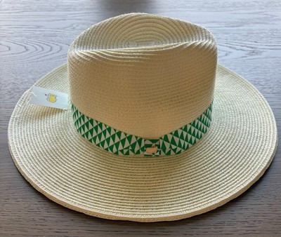 2026 Masters Ladies Dorfman Pacific Natural Straw Hat Green Chevron Band Belt | eBay US