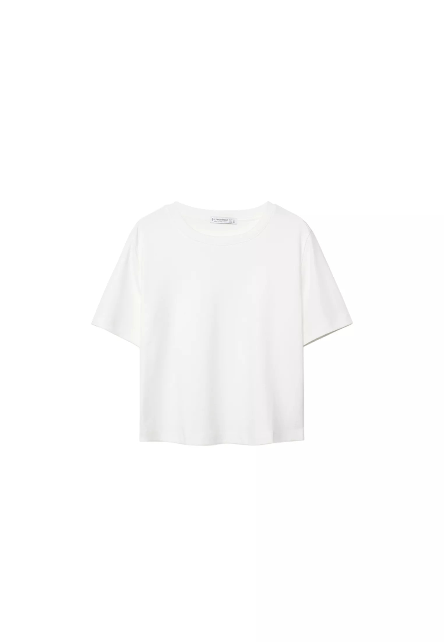 Basic regular fit heavy weight T-shirt - Women's T-shirts | Stradivarius United Kingdom | Stradivarius (UK)