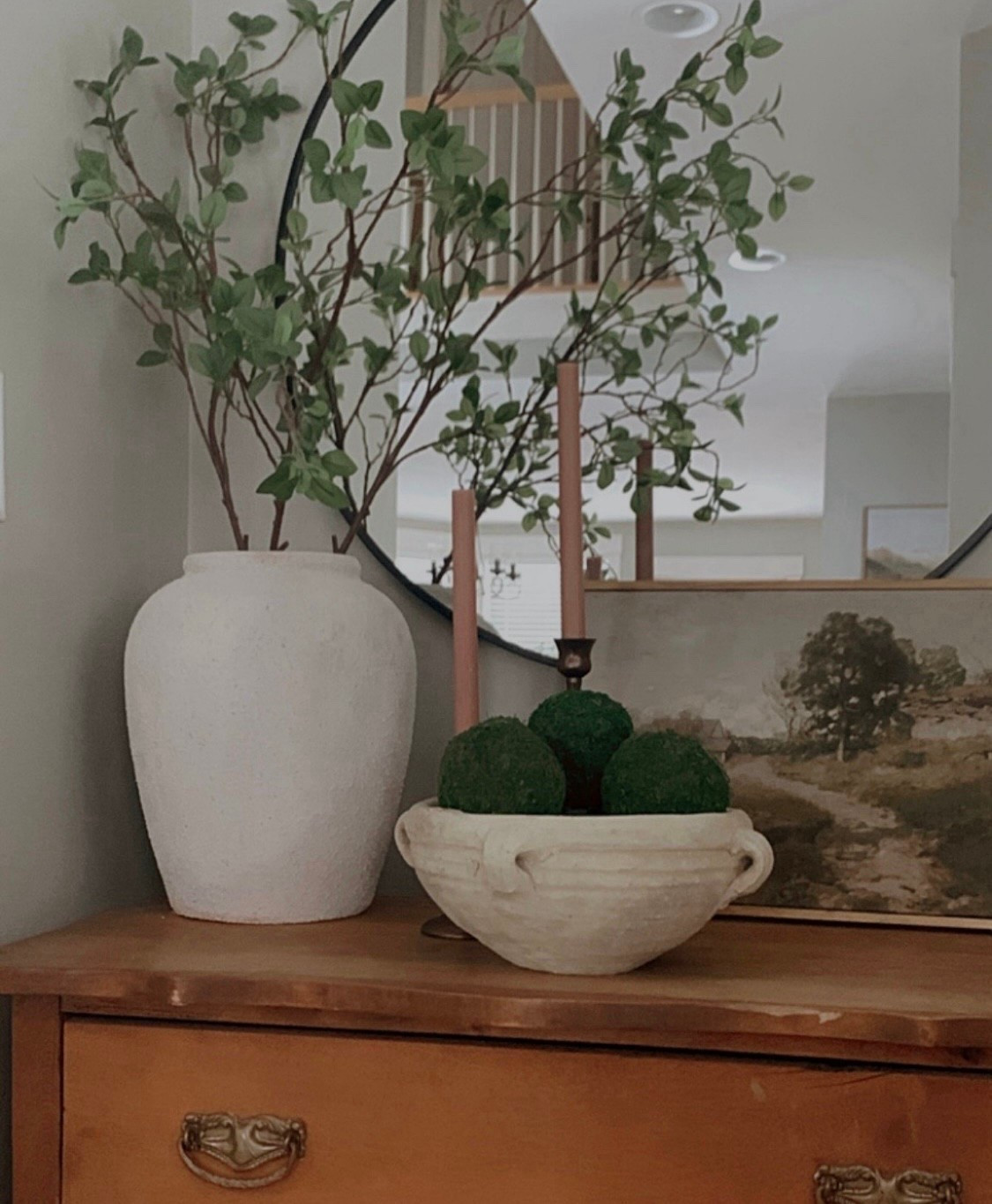 Entryway Antique Dresser Table

Using an antique dresser as an entry table makes a beautiful statement. 

I love adding antique pieces with more modern accents 

Entryway styling, entryway decor, wall mirror, wall art, antique dresser, entryway table, home decor 

#LTKHome