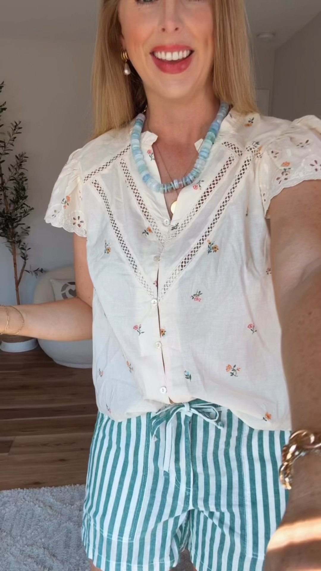 Kohls try on, print mix, striped shorts, floral top

#LTKootd #LTKmomlife