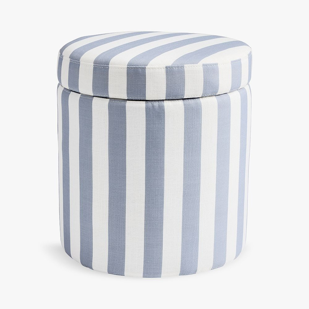 Simple Round Storage Ottoman | Pottery Barn Teen