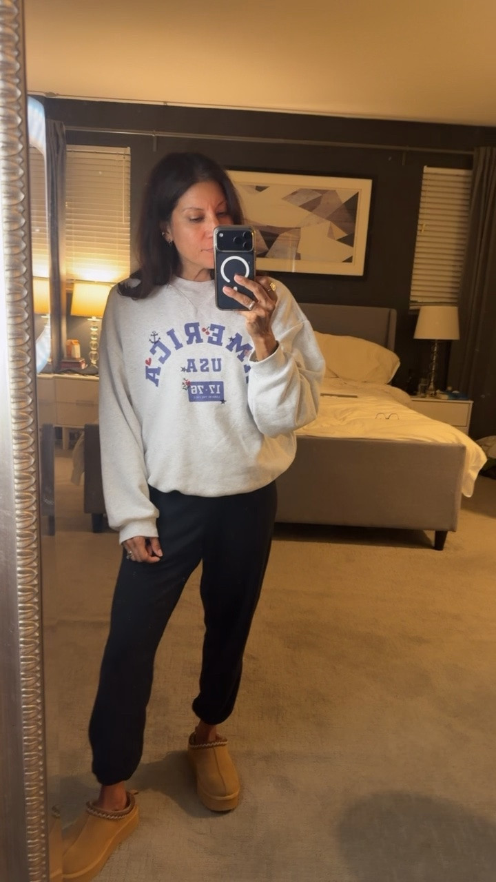 The comfy nighttime outfit 

These over the top comfy fleece joggers are soft too! Wearing xs 

Sweatshirt size small

#LTKActive #LTKSeasonal #LTKOver40