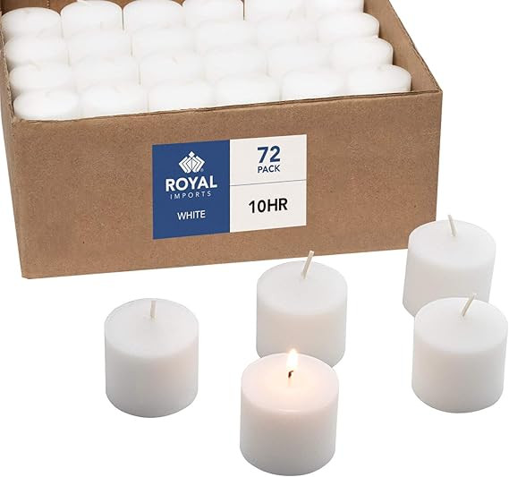 Votive Candle, Unscented White Wax, Box of 72, for Wedding, Birthday, Holiday & Home Decoration (... | Amazon (US)