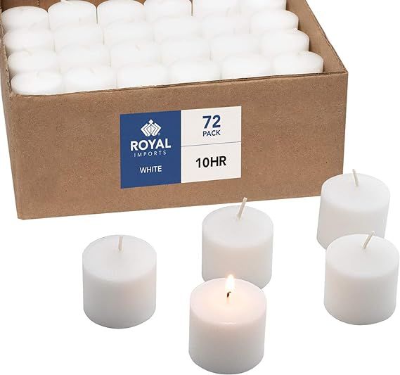 Votive Candle, Unscented White Wax, Box of 72, for Wedding, Birthday, Holiday & Home Decoration (... | Amazon (US)