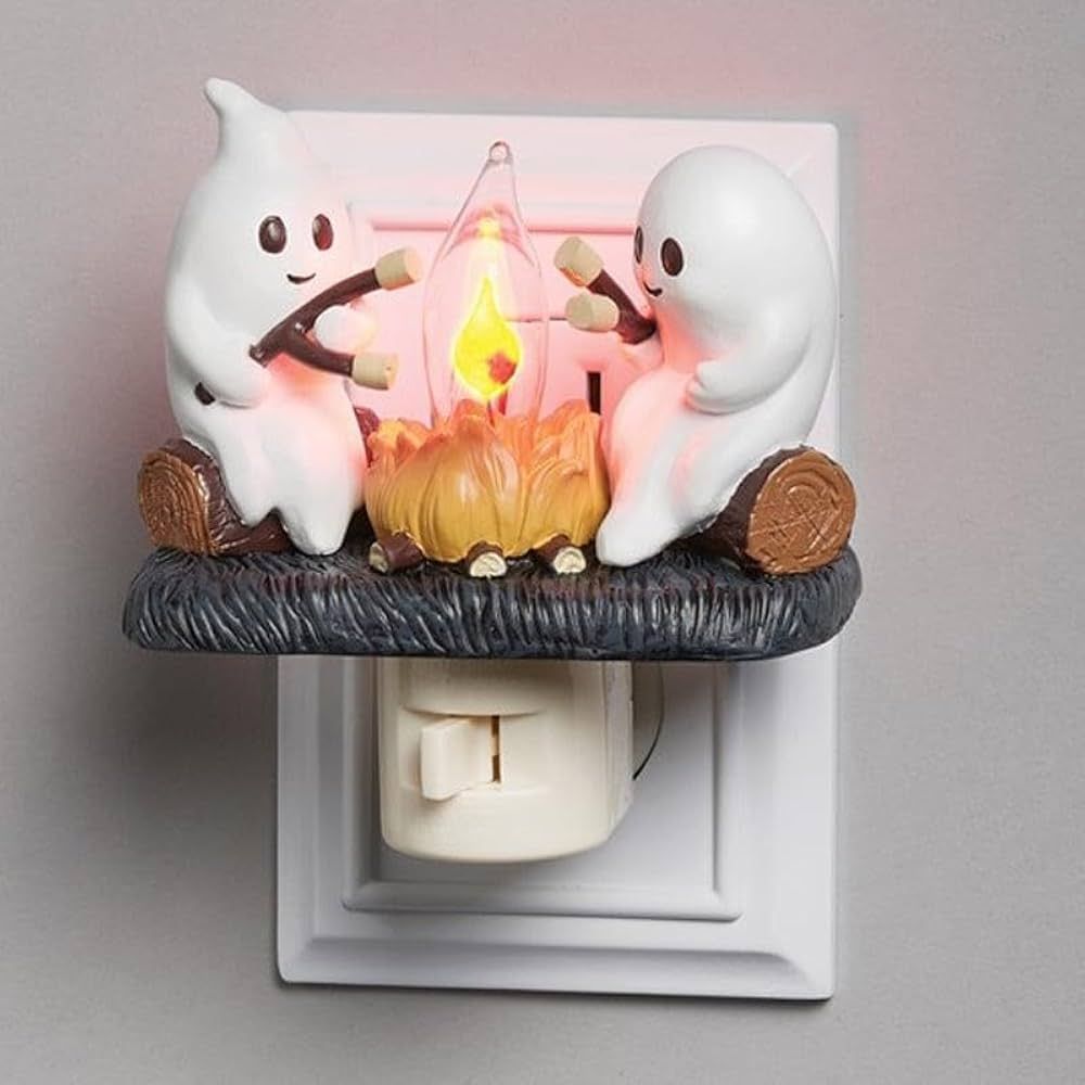 Ghost Campfire Nightlight, Ghost Roasting Marshmallows Night Light, Halloween Decorations Indoor,... | Amazon (US)