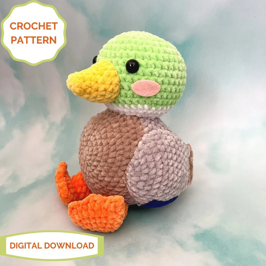 Mallard Duck Plush Crochet PATTERN Amigurumi - Etsy | Etsy (US)