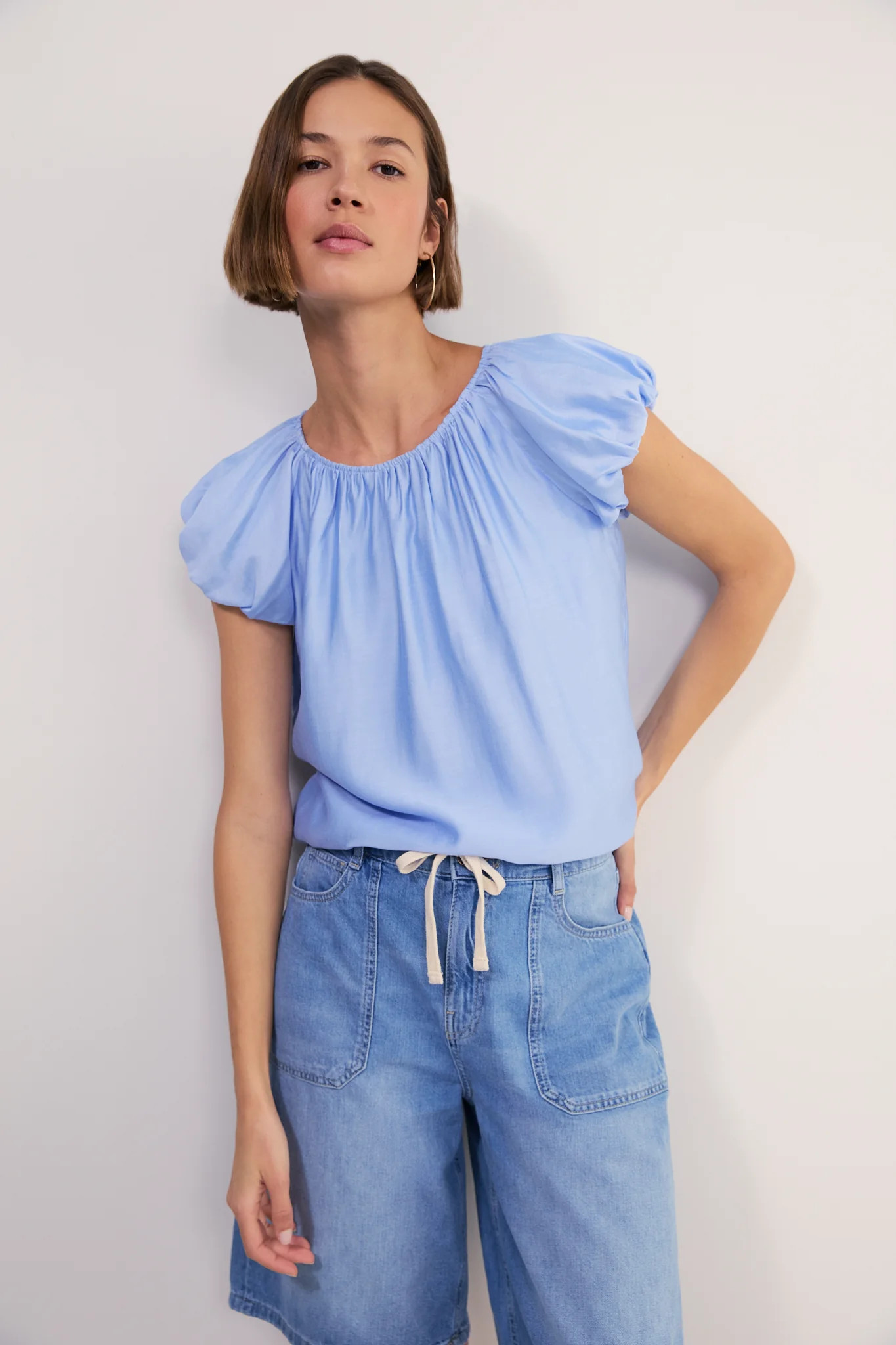 Cath x WYSE Mistral Top - Chambray Blue | WYSE London