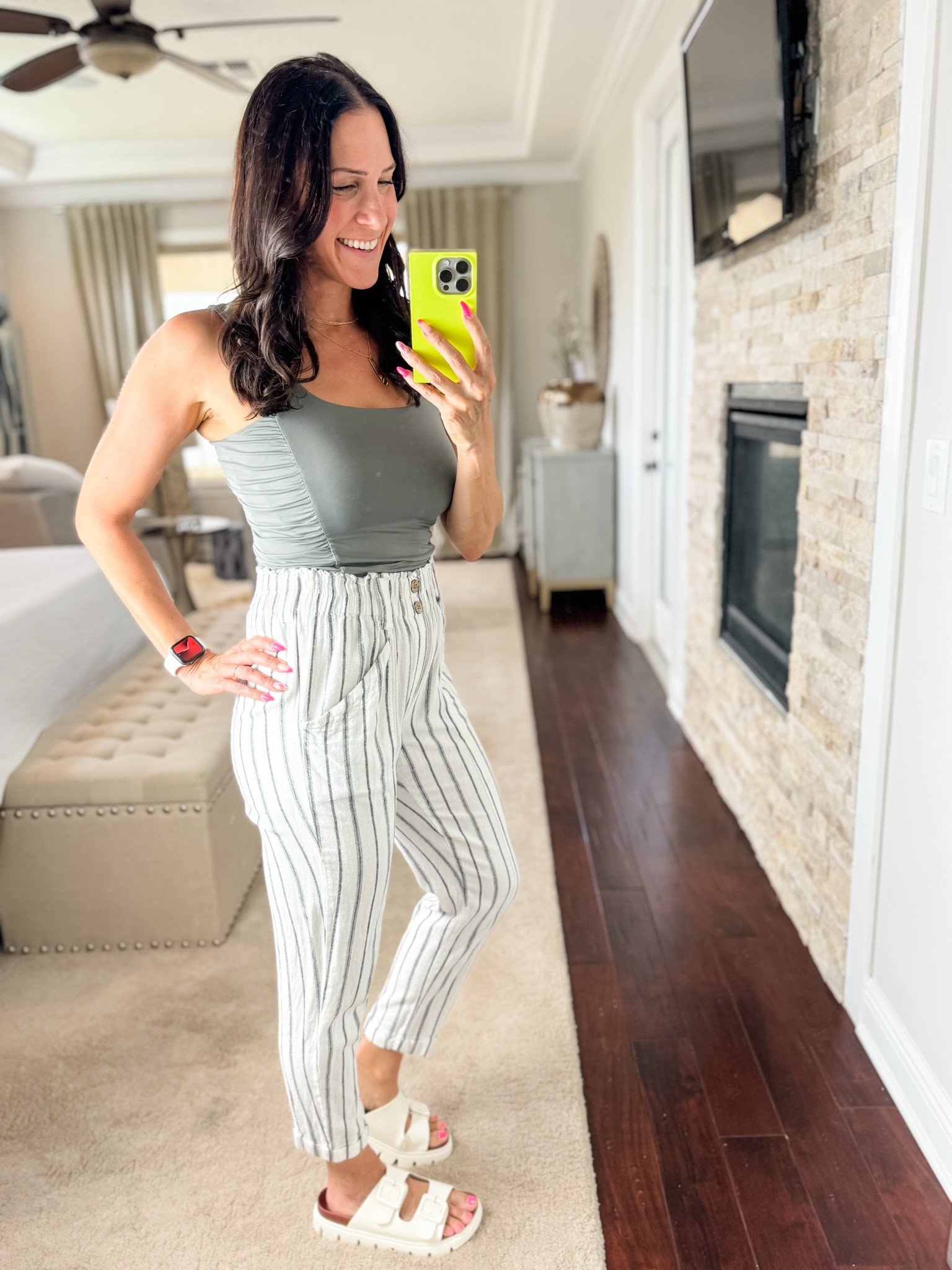 another fun tank for these super adorbs pants. These pants run true to size BUT don’t have a ton of stretch, so if you’re between sizes…size up. Medium for top & bottom, size 9 for shoe  

#LTKFindsUnder50 #LTKStyleTip #LTKSeasonal