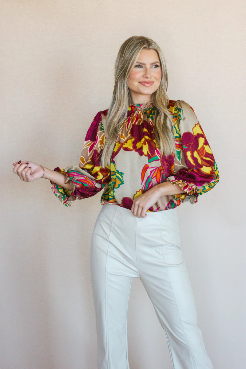 Autumn Bliss Floral Blouse | Apricot Lane Boutique