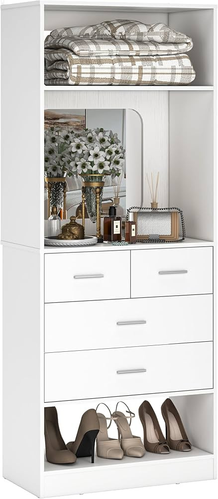 Unikito 25" Closet System with Drawers, 2FT Freestanding Closets Organizer with Storage Shelves a... | Amazon (US)