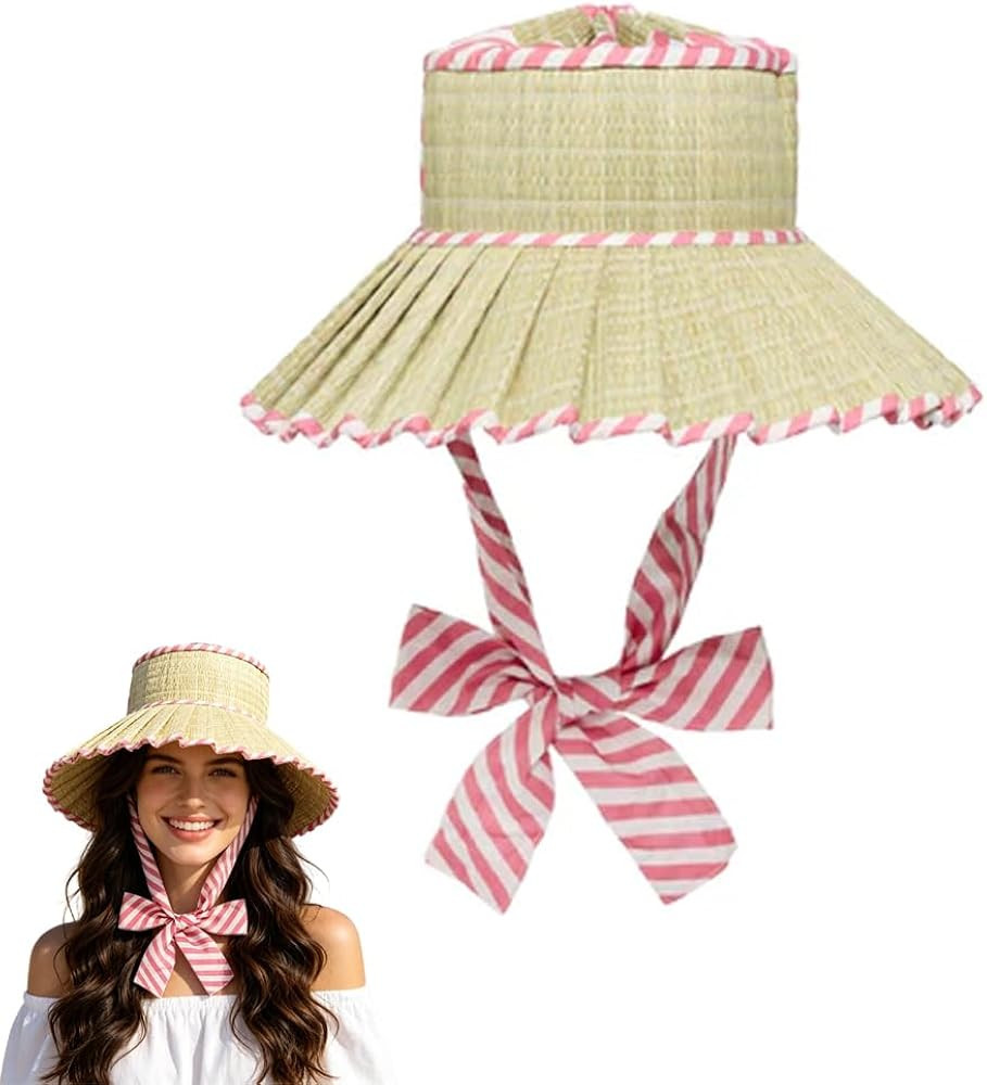 Women's Lorna Murray Hat,Straw Reversible Pleated Sun Hat,Wide Brim Foldable Casual Outdoor Beach... | Amazon (US)