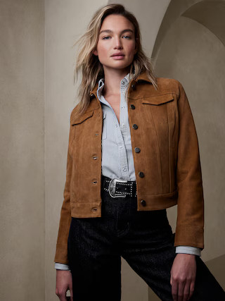 Suede Trucker Jacket | Banana Republic (US)