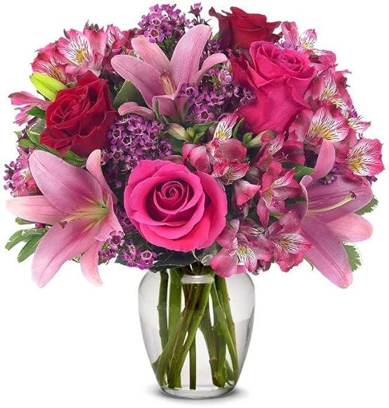 From You Flowers - Rose and Lily Bouquet with Free Vase (Fresh Flowers) | Amazon (US)