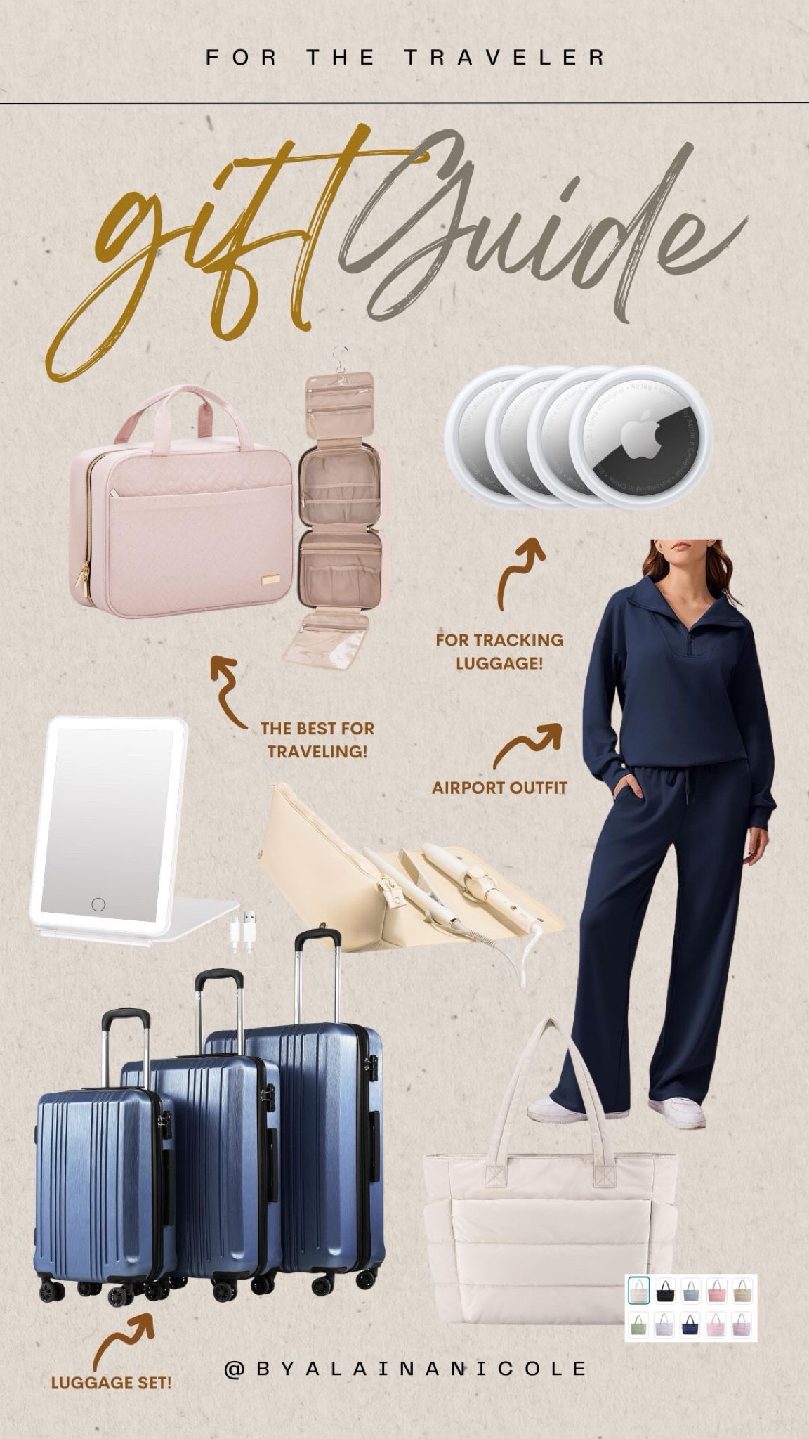 Gift guide for the travel lover! Travel, airport, travel essentials, gift guide, gifts for her.

#LTKHoliday #LTKTravel #LTKGiftGuide