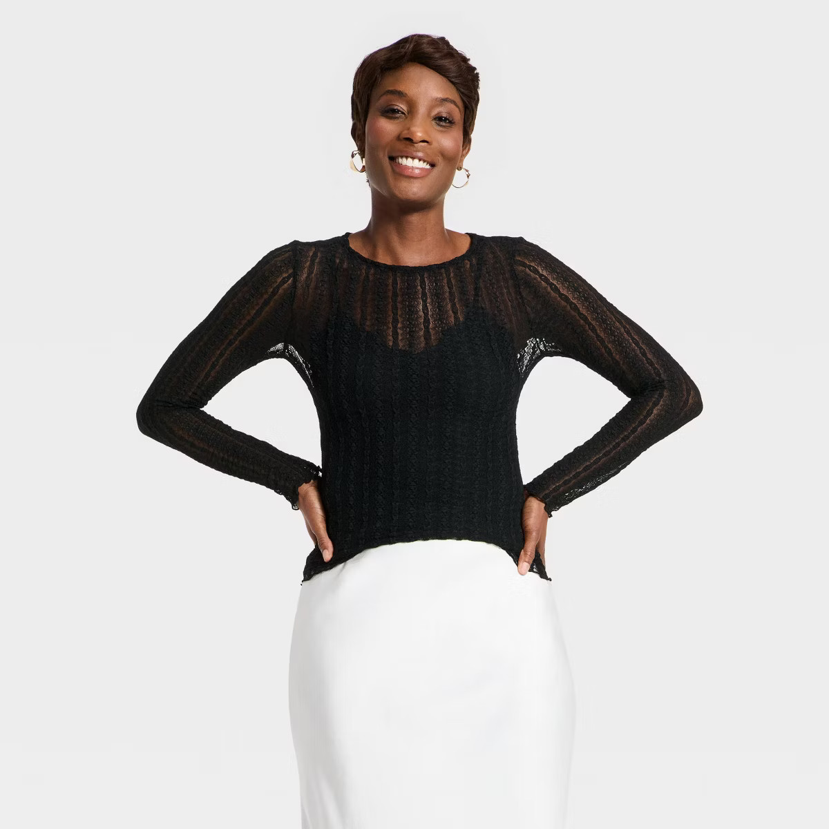 Women's Long Sleeve Lace Top - A New Day™ | Target