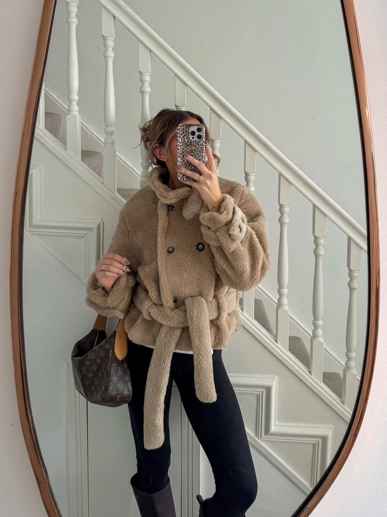 Feel like a cosy teddy bear in this borg cropped trench coat 🧸🍂  It also comes in burgundy and petite. It’s so snug and cosy for autumn/winter. I’ve just paired it with black leggings, an oversized white t-shirt and knee high boots for a casual and cosy autumn outfit 

#LTKeurope #LTKautumn