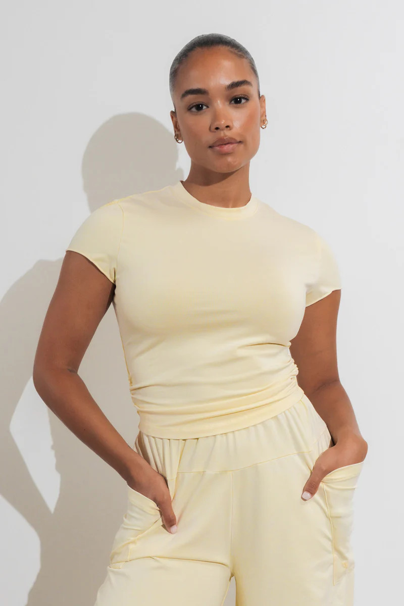 Vitality Essence Scrunch Tee - Butter | Vitality