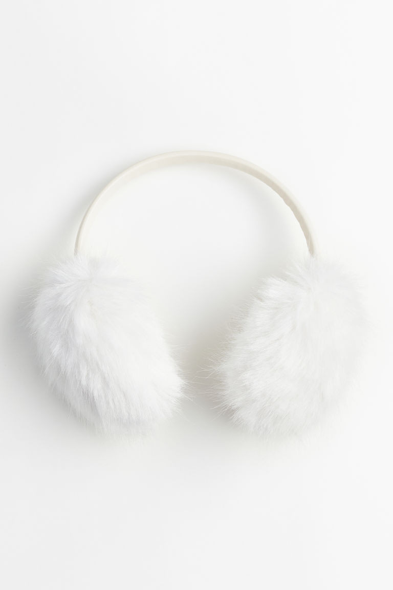 H & M - Fluffy Earmuffs - White | H&M (US + CA)