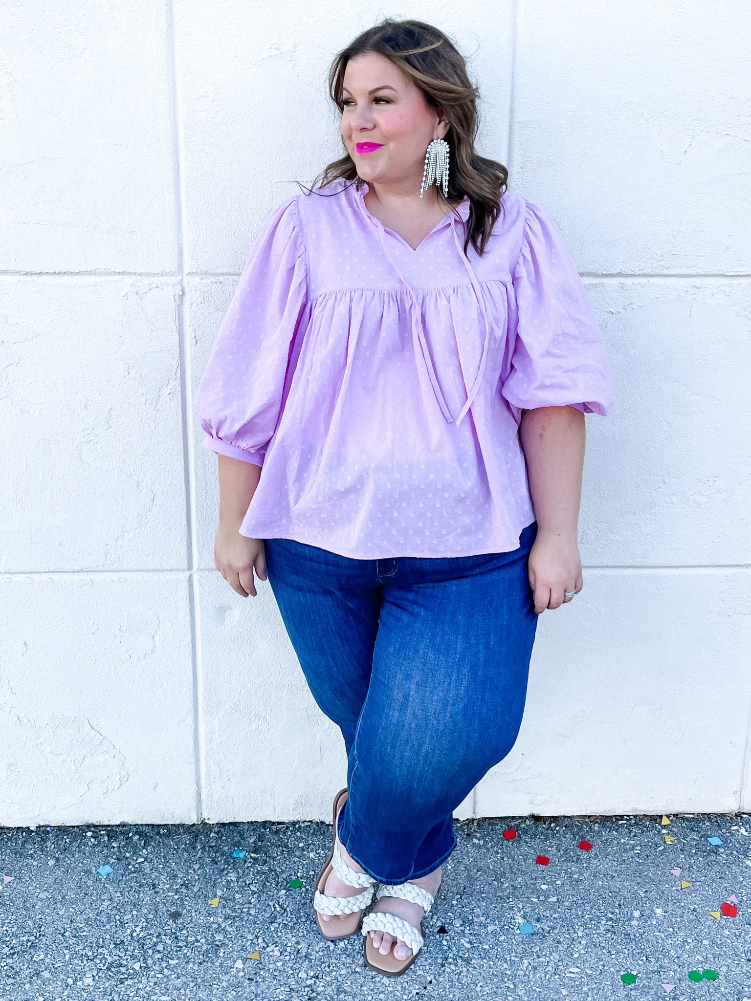 This gorgeous plus size spring top looks so expensive but it’s under $30! Major Anthro vibes for less! I’m in the 22/24 but I could have sized up for some extra length and a looser fit in the arms so if you’re in between, go ahead and size up! Plus size jeans are Target, linked lots of similar wide width rhinestone shoes for you, too. I’m 5’7 for height reference. 

#LTKcurves #LTKSeasonal #LTKunder50