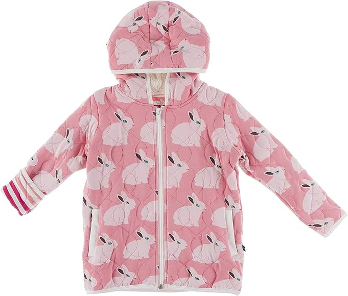 KicKee Pants Quilted Jacket w/Sherpa Lined Hood for Children, Fleece Sweatshirt | Amazon (US)