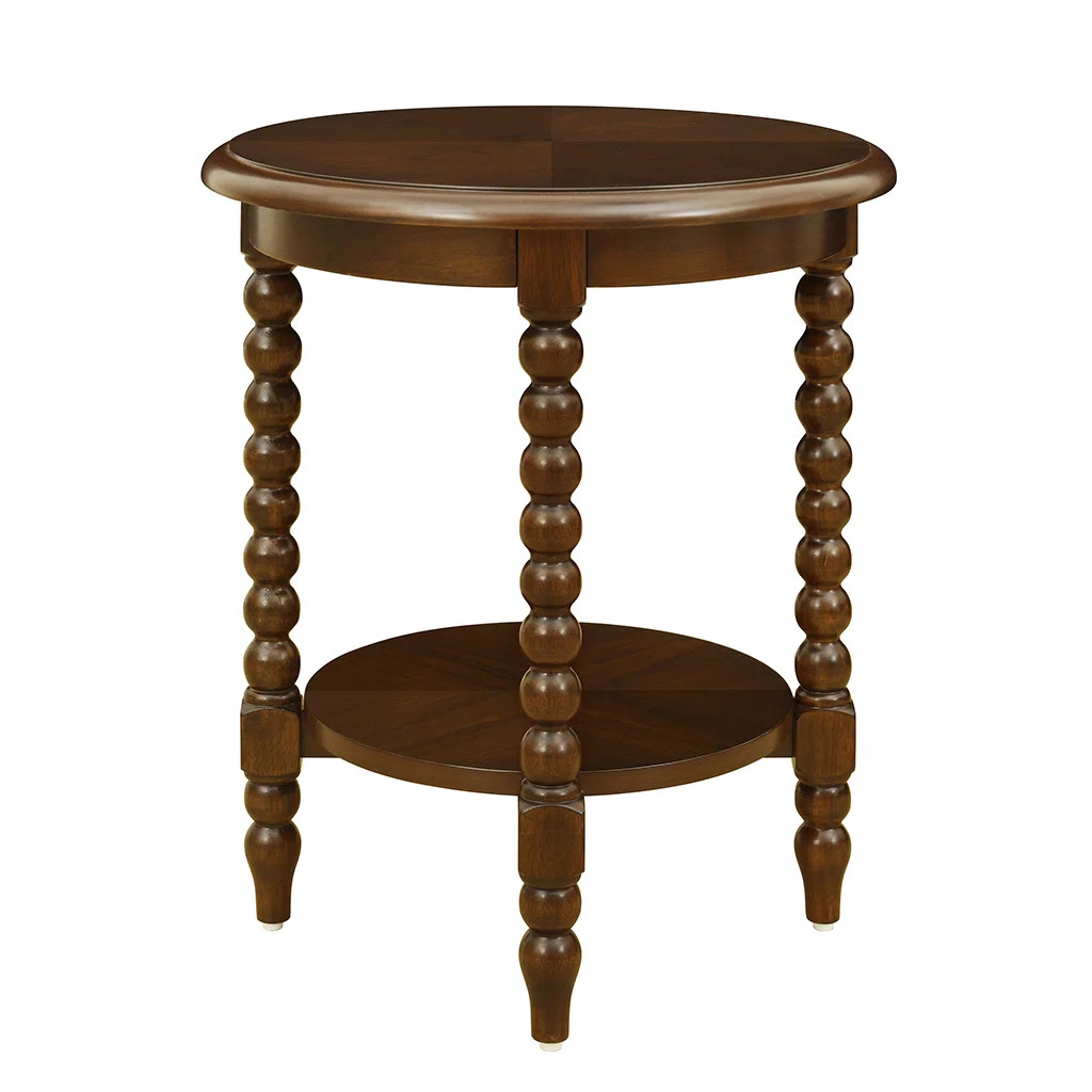 Philippe Round End Table With Shelf | Wayfair North America
