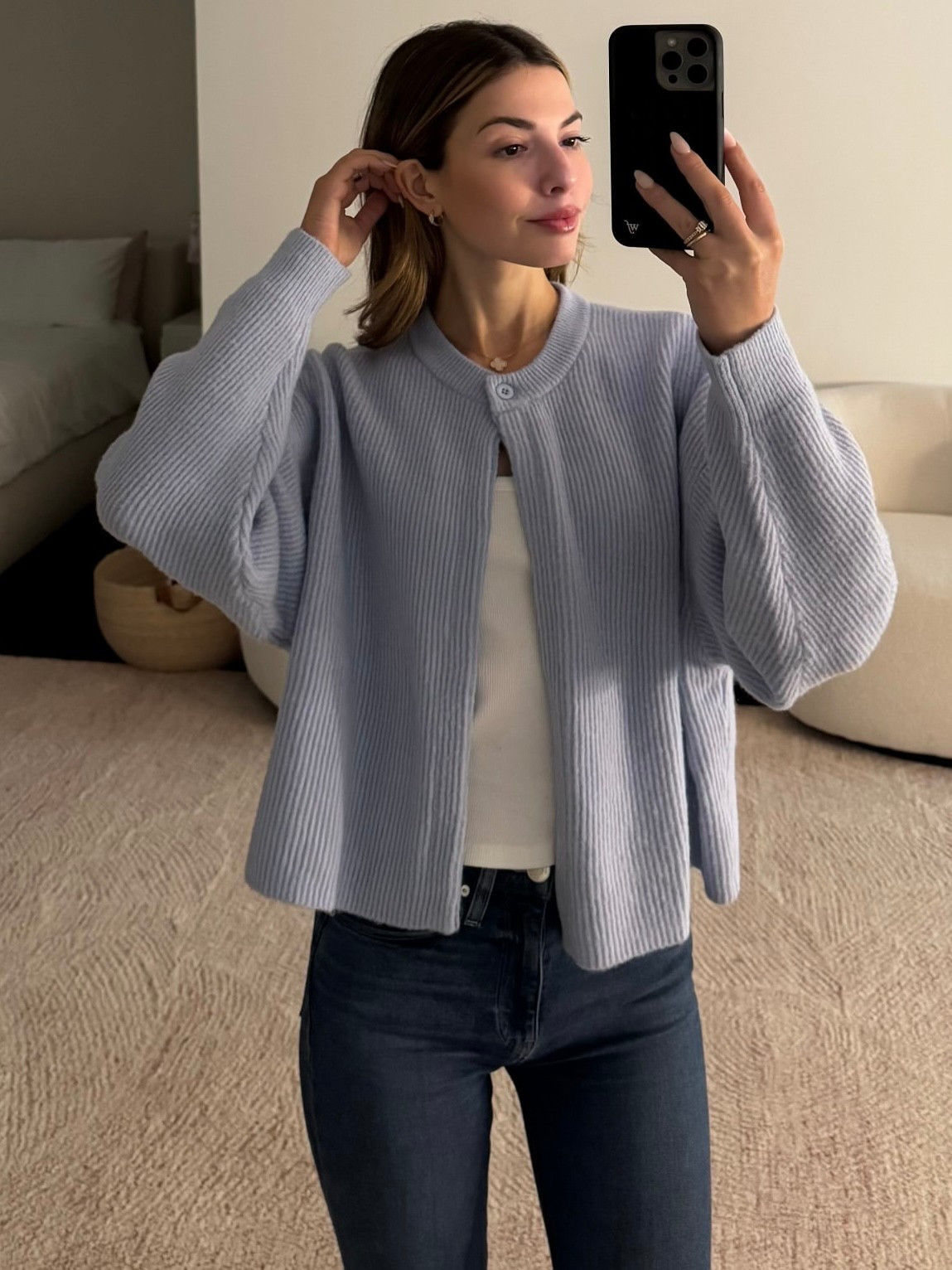 was living in this one button sweater all weekend

#LTKStyleTip #LTKSeasonal