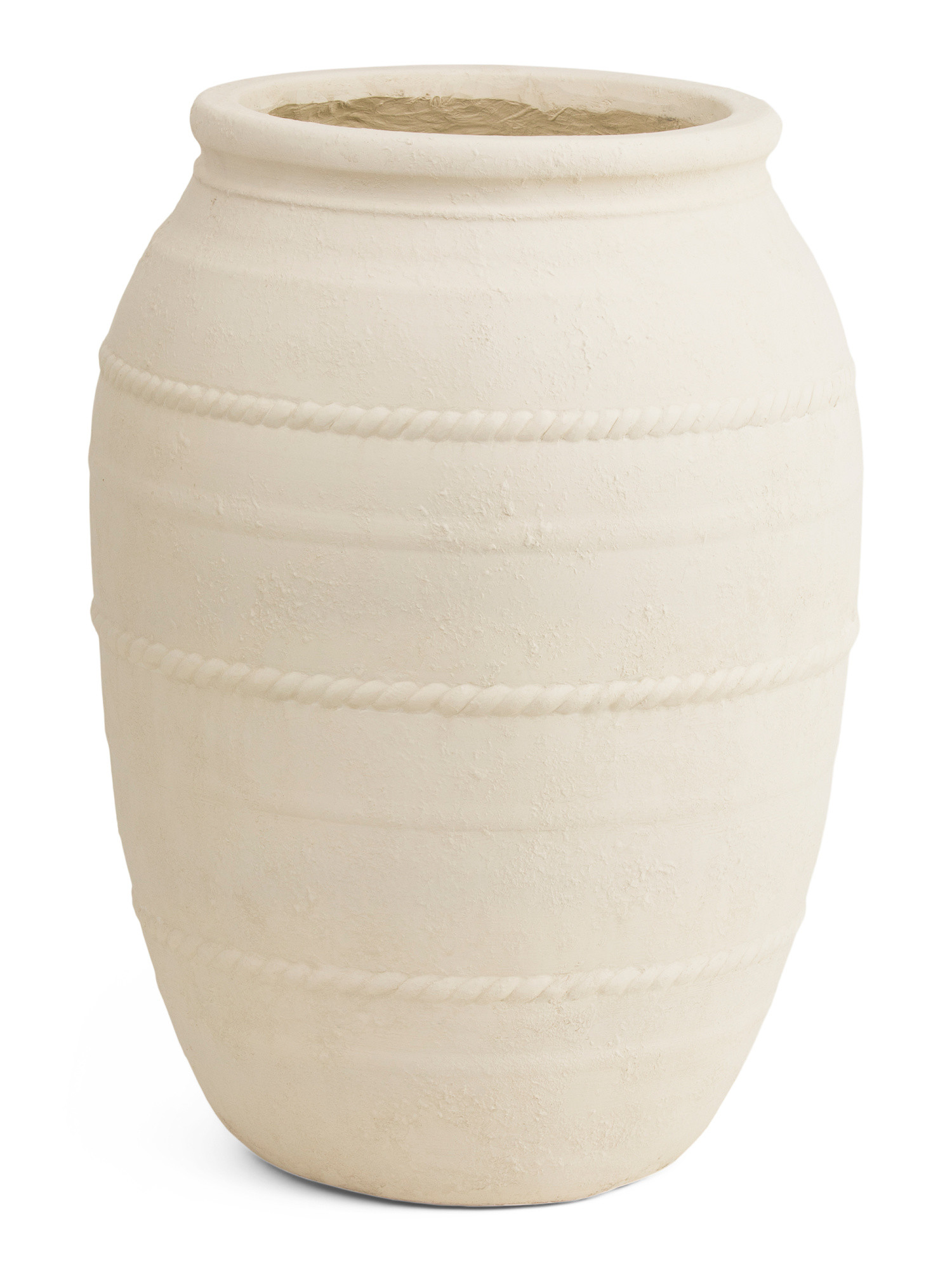 15.25x20 Directional Rib Fiber Clay Lightweight Planter | TJ Maxx