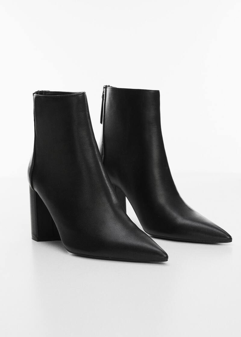 Pointed-toe ankle boot swith zip closure -  Women | Mango United Kingdom | MANGO (UK)