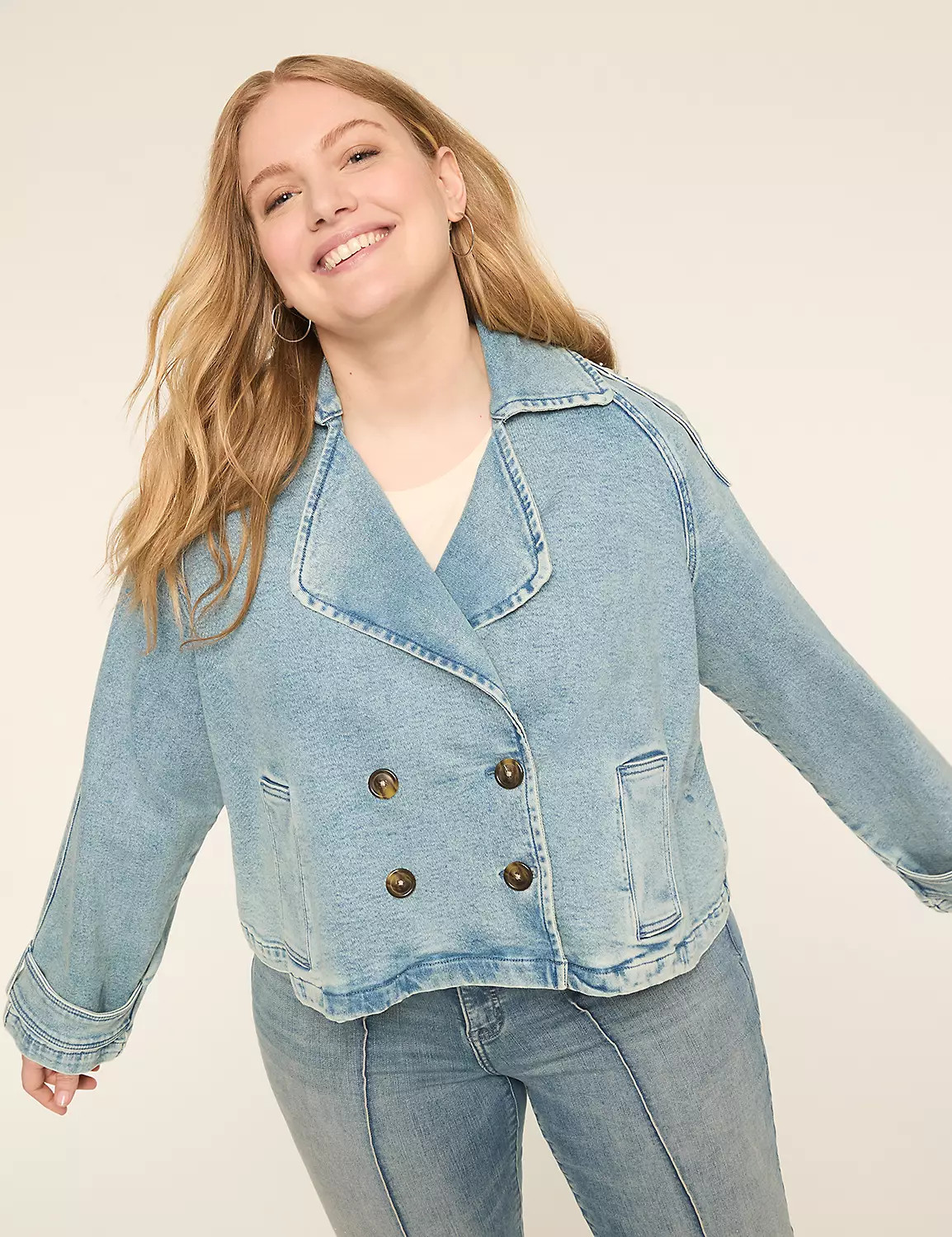 Cropped Denim Trench | LaneBryant | Lane Bryant (US)