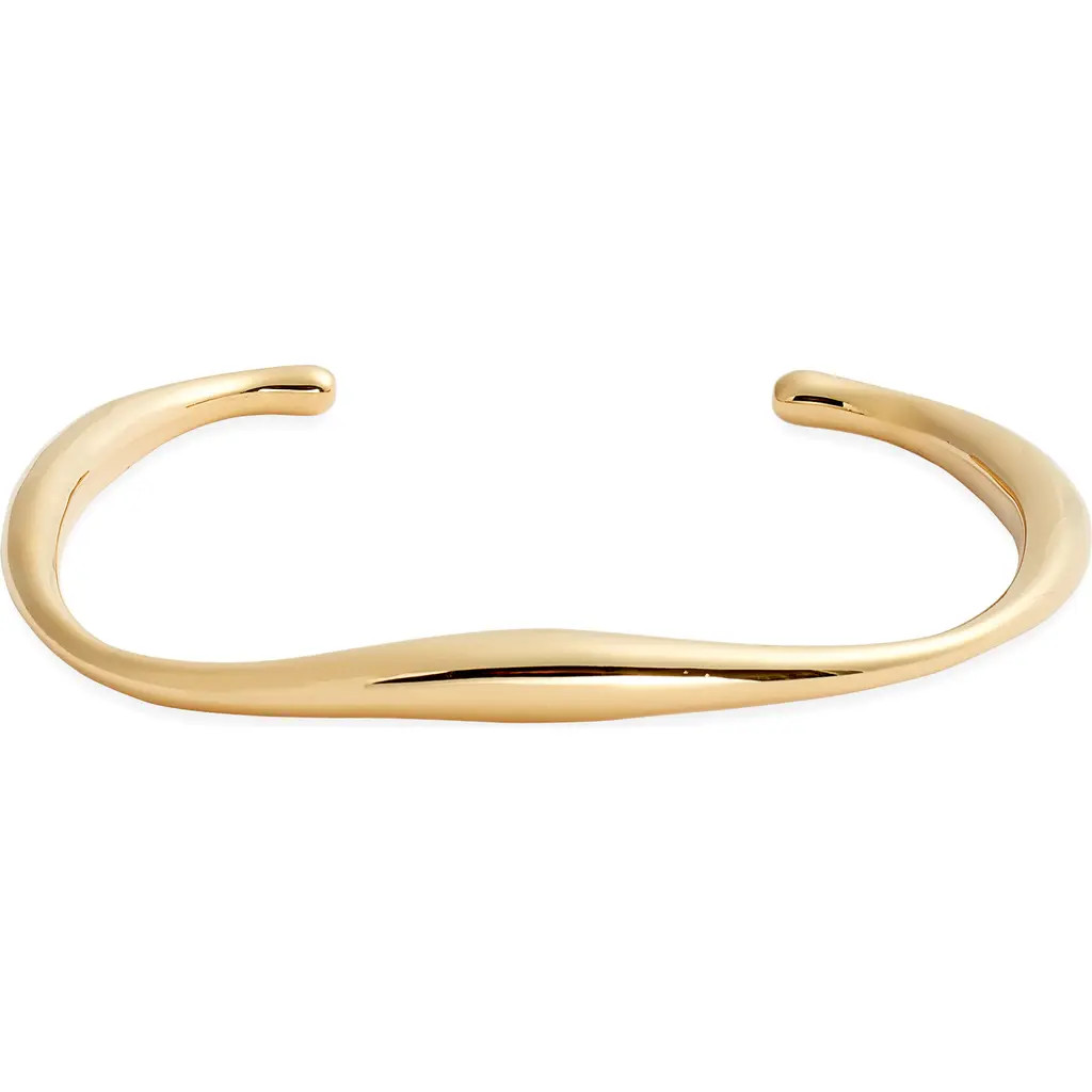Nordstrom Waterproof Wavy Cuff Bracelet in Gold at Nordstrom | Nordstrom