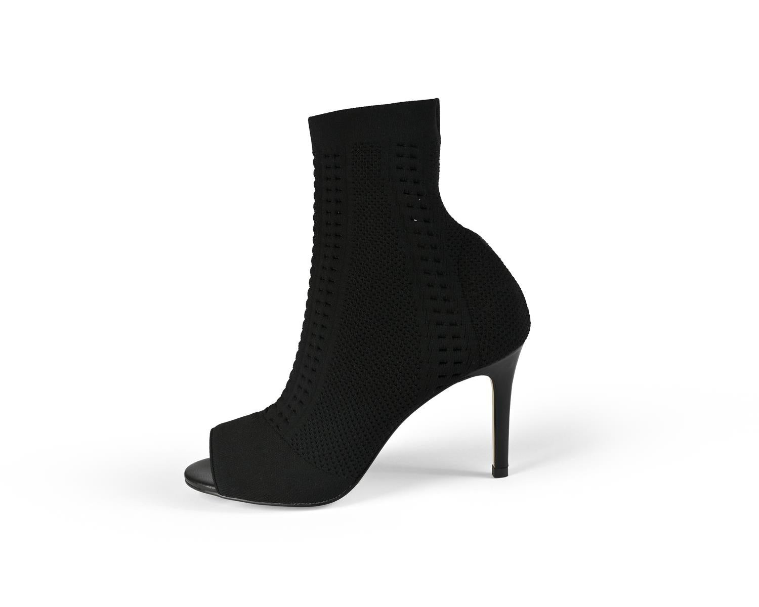 Allegra James Women's Lina Open Toe Sock Bootie in Black 7 Lord & Taylor | Lord & Taylor