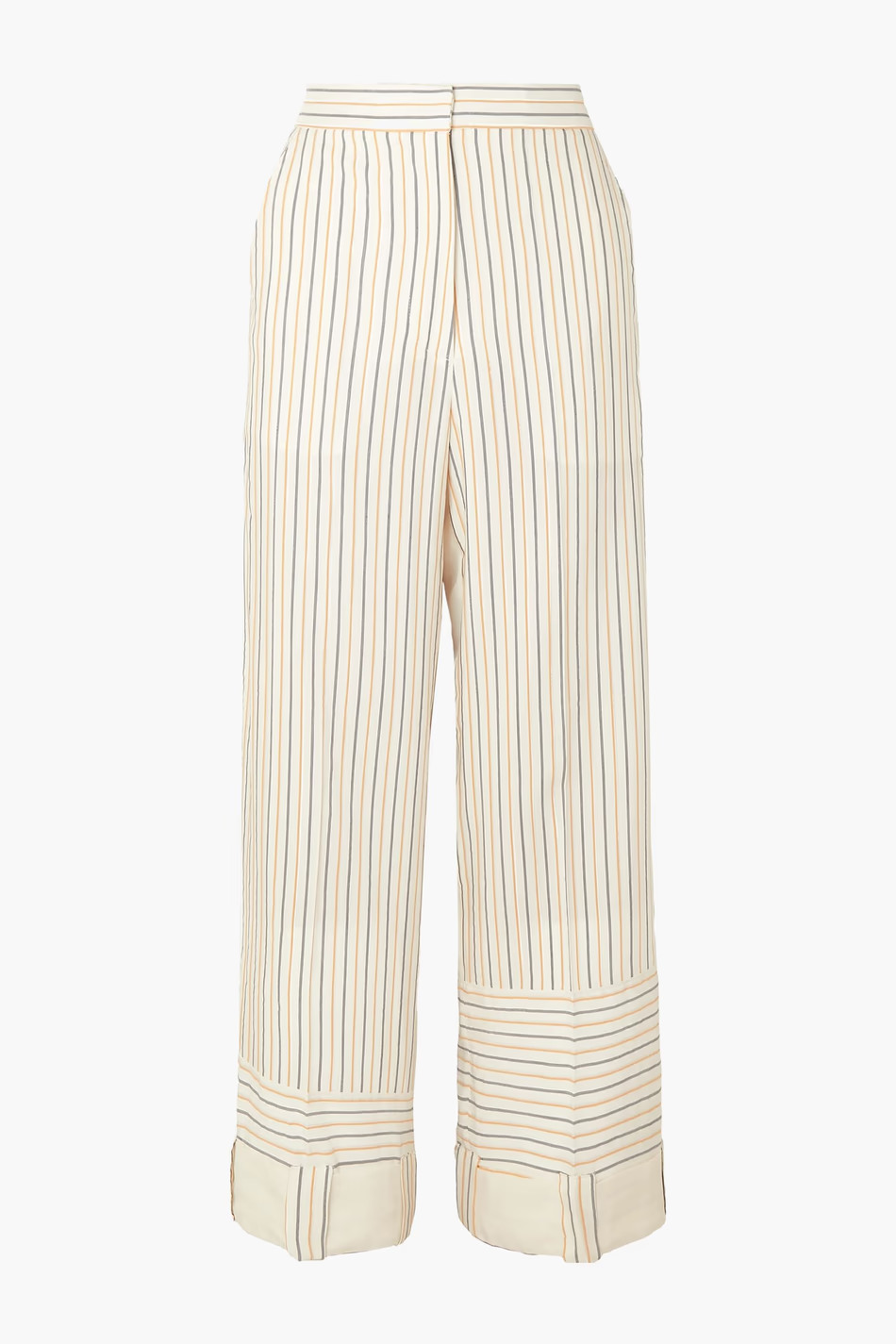 Ecru Striped woven wide-leg pants | Sale up to 70% off | THE OUTNET | J.W.ANDERSON | THE OUTNET | The Outnet (UK and Europe)