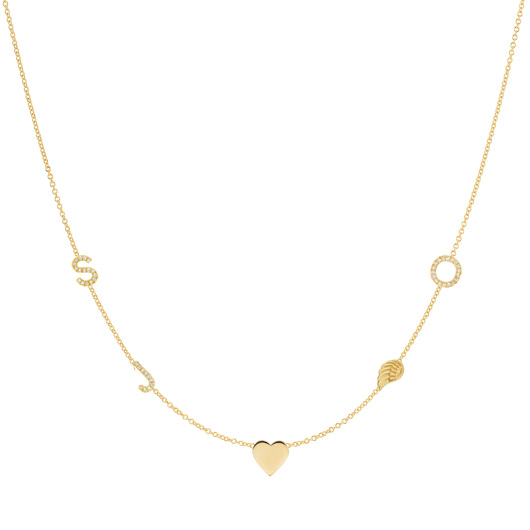 Custom Gold Necklace - 5 Letter | Maya Brenner