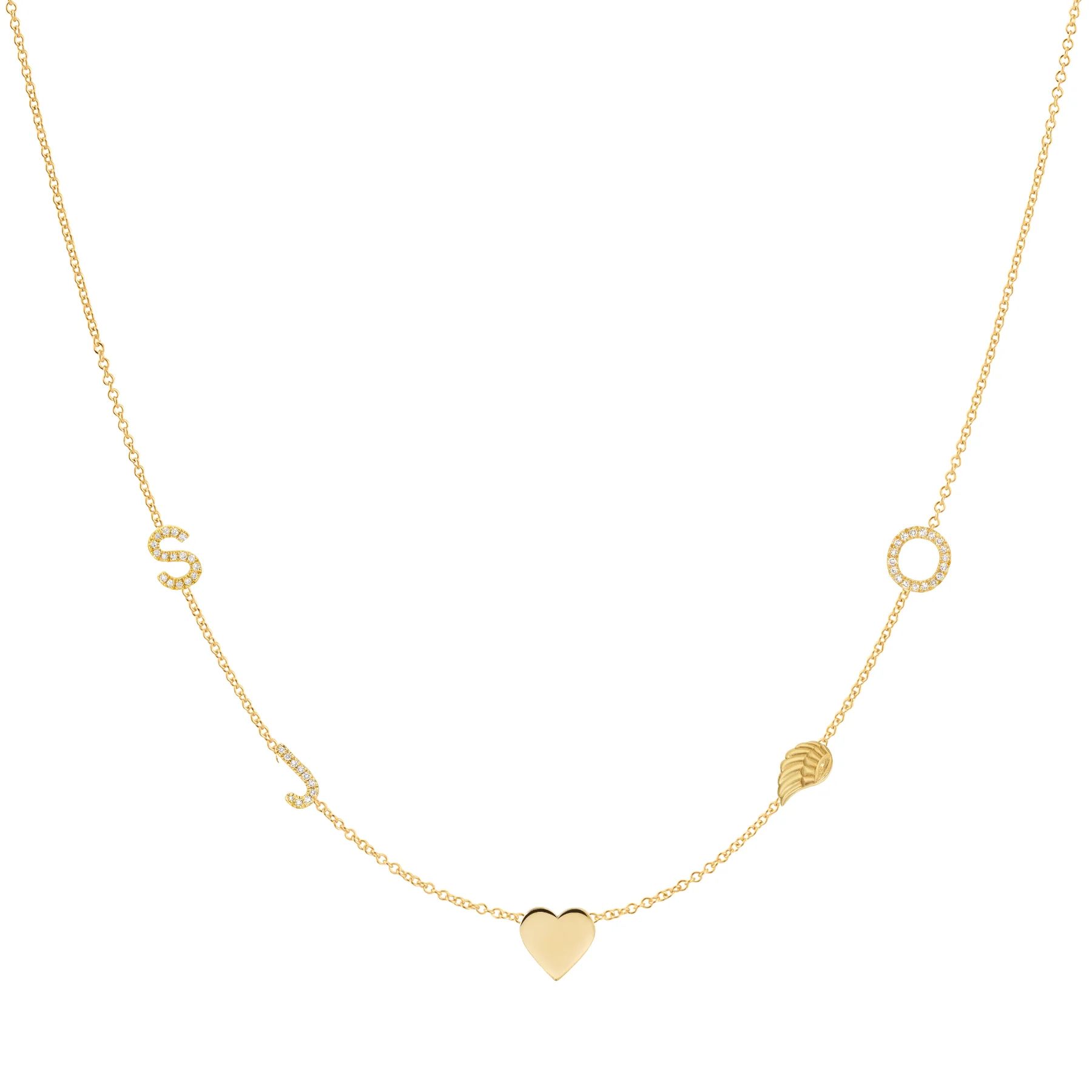Custom Gold Necklace - 5 Letter | Maya Brenner