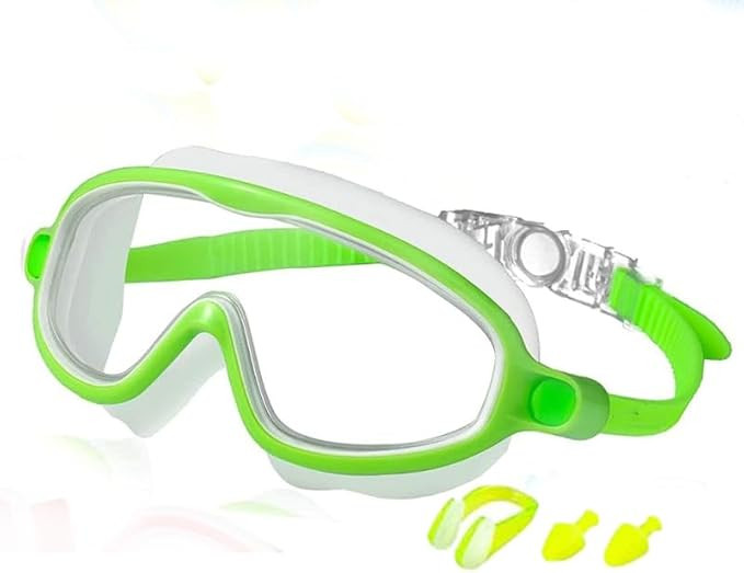 Children's Large Frame Waterproof and Anti Fog Swimming Goggles, 2025 Summer Wide View Swimming G... | Amazon (US)