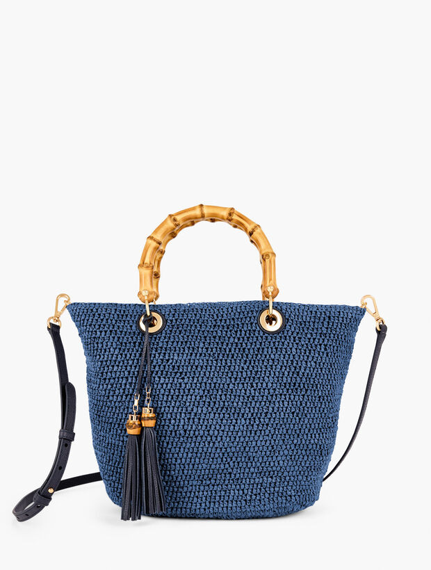 Bamboo Handle Straw Tote | Talbots