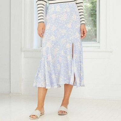 Women's Floral Print Midi Slip Skirt - Who What Wear™ | Target