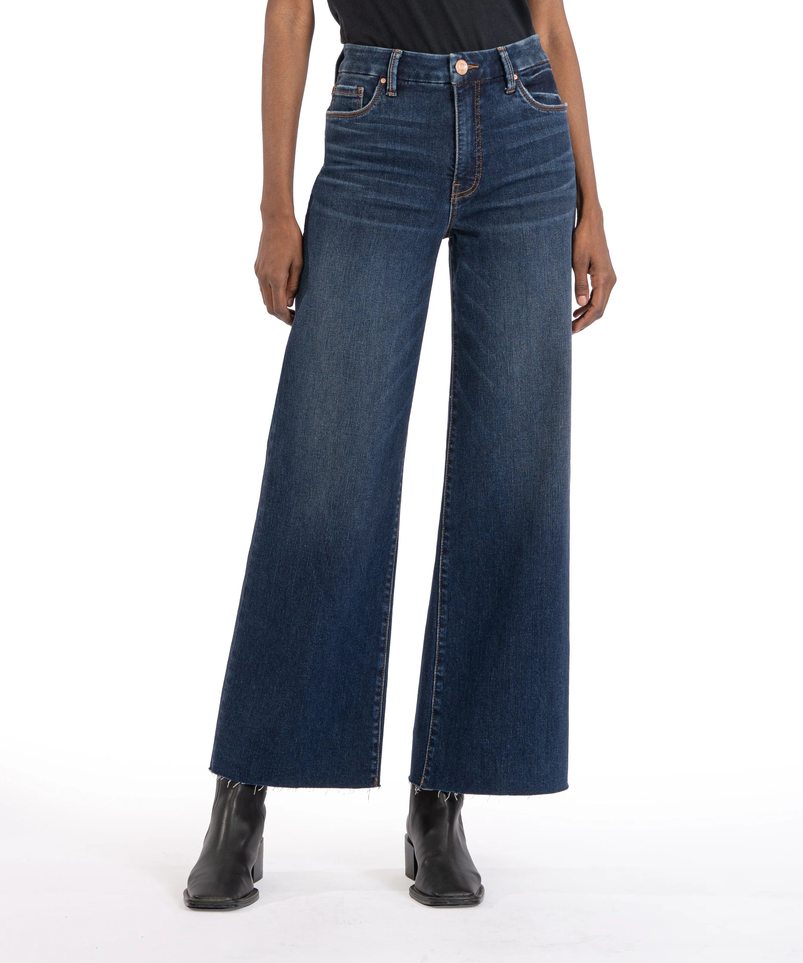 Meg High Rise Fab Ab Wide Leg Raw (Exhibited Wash) - Kut from the Kloth | Kut From Kloth