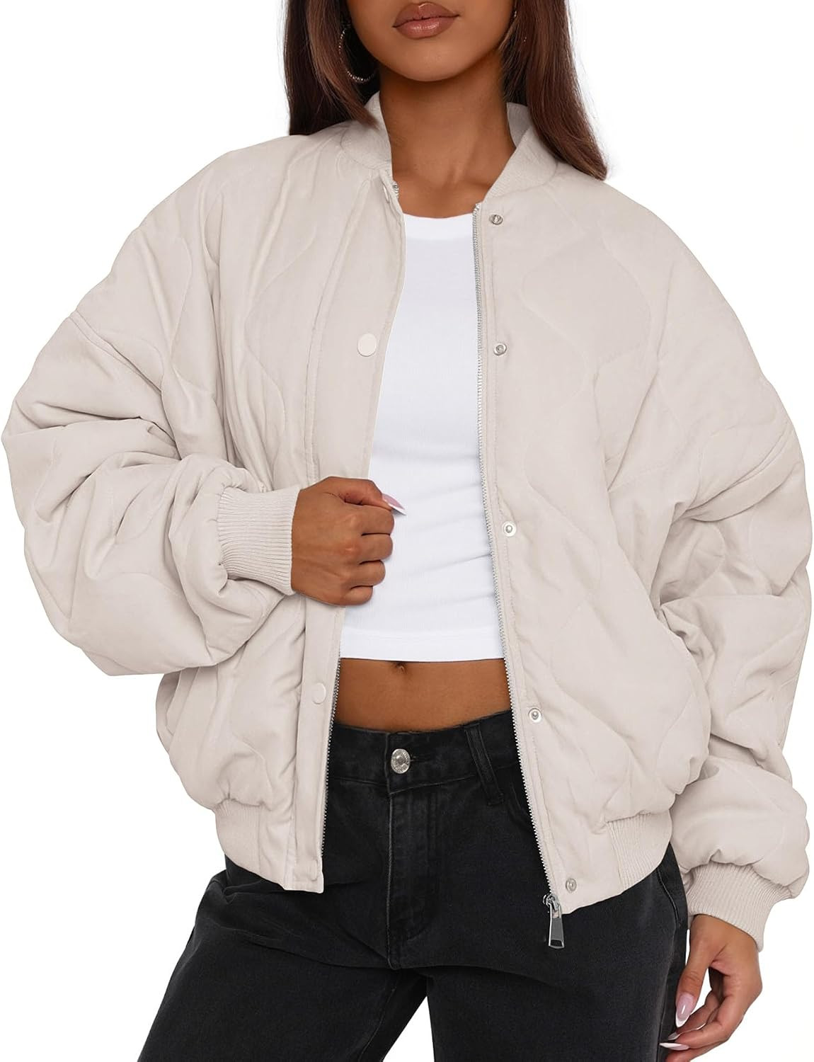 PRETTYGARDEN Women's Quilted Bomber Jackets Winter Coats | Amazon (US)