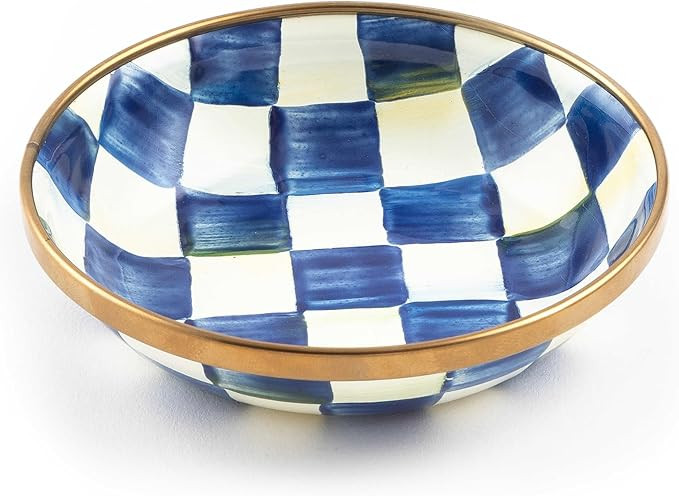 MACKENZIE-CHILDS Enamel Dipping Bowl, Small Serving Bowl for Entertaining, Blue-and-White Royal C... | Amazon (US)