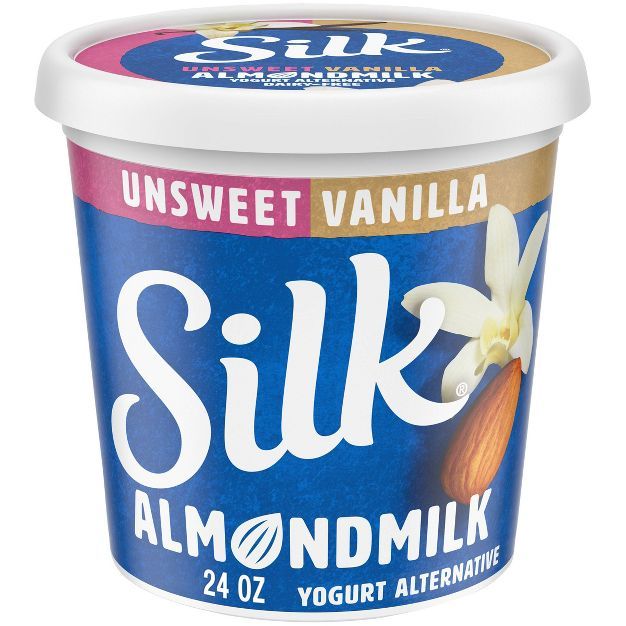 Silk Unsweetened Vanilla Almond Milk Yogurt Alternative - 24oz Tub | Target